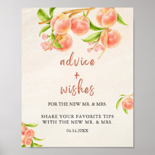 Wedding Advice And Wishes Card Poster