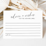 Wedding Advice and Wishes Flat Card<br><div class="desc">These wedding advice and wishes cards are a great way for guests to share their message with the bride and groom. With a modern minimalist design, each card offers space for personalized messages, marriage advice, and well-wishes for the new Mr. and Mrs. Perfect for any wedding style, these cards will...</div>