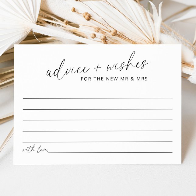 Wedding Advice and Wishes Flat Card (Creator Uploaded)