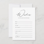 Wedding Advice And Wishes For Bride And Groom<br><div class="desc">Looking for a beautiful and elegant way to collect advice and wishes for the newlyweds? Look no further than this simple and modern wedding advice card! Perfect for bridal showers, this card features a minimalist design with elegant calligraphy script and plenty of space for guests to leave their heartfelt advice...</div>