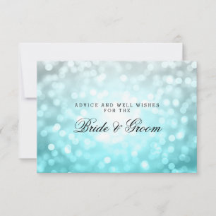 Wedding Advice Card Beach Ombre Bokeh Lights