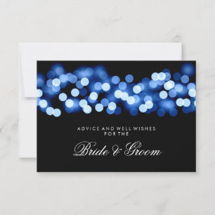 Wedding Advice Card Blue Hollywood Glam