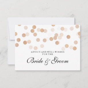 Wedding Advice Card Copper Foil Glitter Lights