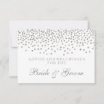 Wedding Advice Card Elegant Silver Confetti<br><div class="desc">Wedding Advice Card Elegant Silver Confetti</div>