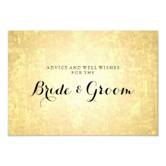 Wedding Advice Card Gold Foil Stars Look Confetti