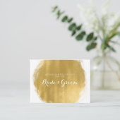 Wedding Advice Card Gold Paint Look (Standing Front)