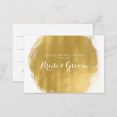 Wedding Advice Card Gold Paint Look (Front/Back)