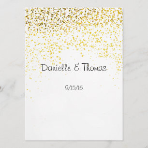 Wedding Advice, Elegant, Gold Confetti Advice Card