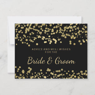 Wedding Advice Gold Foil Look Confetti Card
