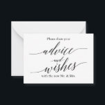 Wedding Advice & Well Wishes Card<br><div class="desc">Cute advice cards with an unlined back for guests to write and sign on</div>
