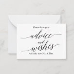 Wedding Advice & Well Wishes Card<br><div class="desc">Cute advice cards with an unlined back for guests to write and sign on</div>