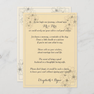 Wedding Advice Wishes Love and Life Advice Card