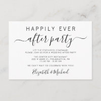Wedding After Party Invitation Enclosure Card