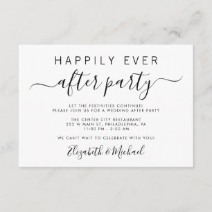Wedding After Party Invitation Enclosure Card