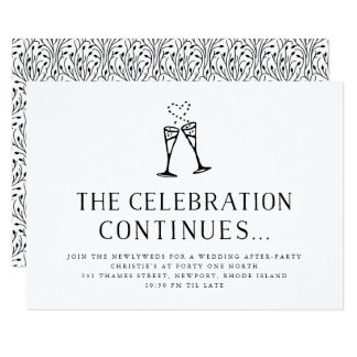 After Wedding Party Invitations Announcements Zazzle Wedding After Party Invitation Insert Card