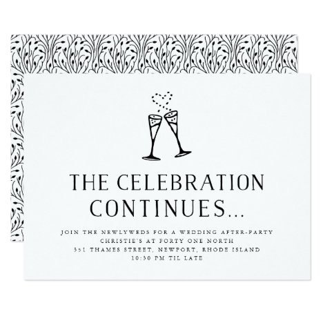 Wedding After Party Invitation Insert Card