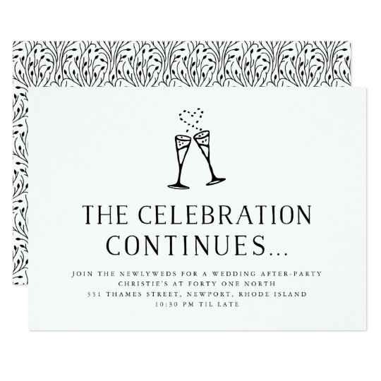 wedding after party invitation insert card zazzle com after party invitation wording