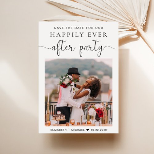 Wedding After Party Photo Reception Save the Date Announcement