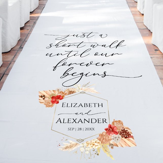 Wedding Aisle Entrance Floor Decals | Boho Floral (Creator Uploaded)