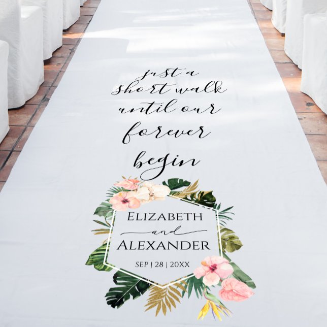 Wedding Aisle Entrance Floor Decals | Tropical (Creator Uploaded)