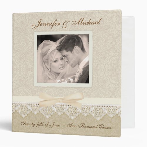 Wedding Album Binder _ Victorian Cream Lace