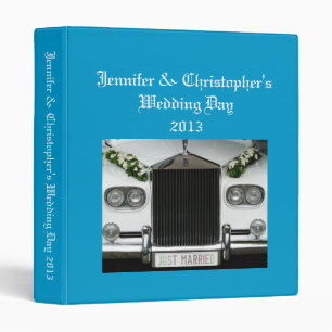 Wedding Album blue custom photo binder