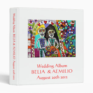 Wedding Album - Day of the Dead : Mexican Couple Binder