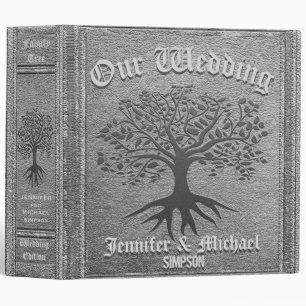 Wedding Album Rustic Silver Binder