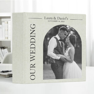 Wedding Albums Nature Linen Personalized Photos 3 Ring Binder