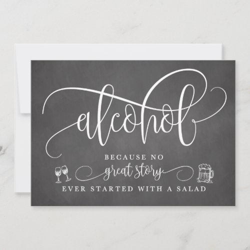 Wedding Alcohol Bar Sign