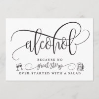 Wedding Alcohol Bar Sign