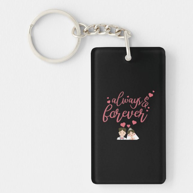 Wedding Always And Forever Keychain (Front)