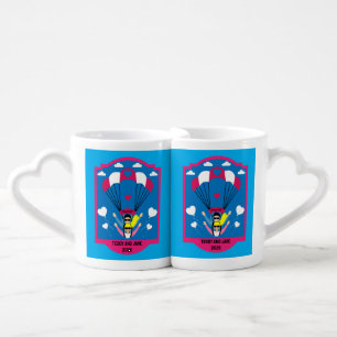 Wedding And Engagement Gift For Skydivers Coffee Mug Set