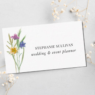 Wedding And Event Planner Wildflower Business Card