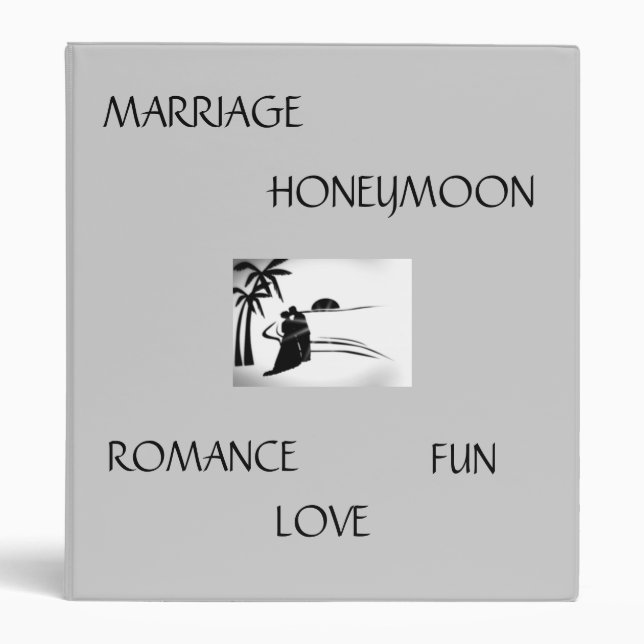 "WEDDING AND HONEYMOON" BINDER (Front)