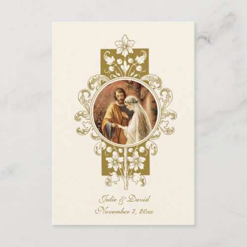 Wedding Angelus Prayer Betrothal Virgin Mary Enclosure Card