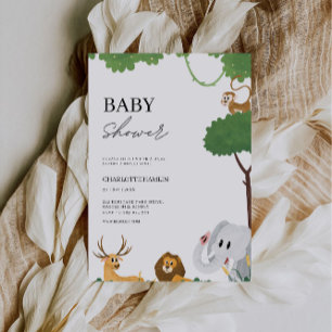 Wedding Animals Baby Shower Invitation