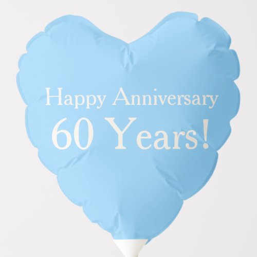 Wedding Anniversary 60 Years Diamond White Heart Balloon
