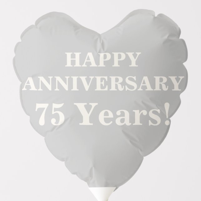 Wedding Anniversary 75 Years Diamond White  Balloon (Front)