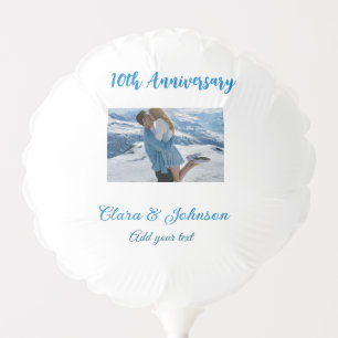 Wedding Anniversary add name year image text coule Balloon