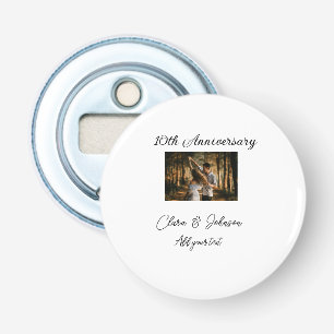 Wedding Anniversary add name year image text coule Bottle Opener