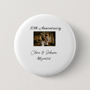 Wedding Anniversary add name year image text coule Button