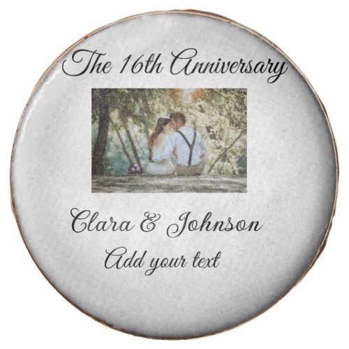 Wedding Anniversary add name year image text coule Chocolate Covered Oreo