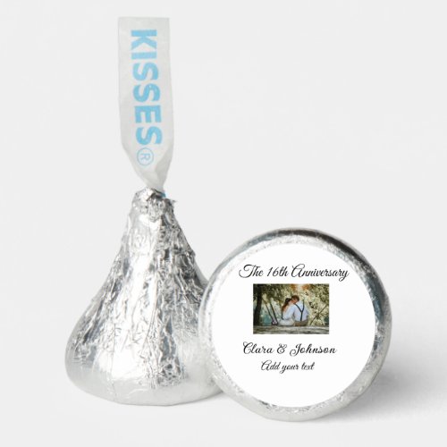 Wedding Anniversary add name year image text coule Hersheys Kisses