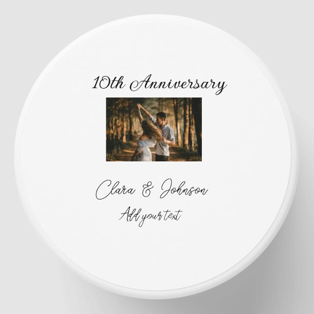 Wedding Anniversary add name year image text coule Mini Candle Favors (Front)