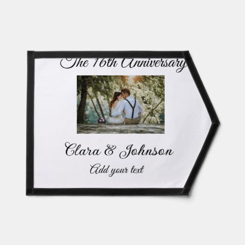 Wedding Anniversary add name year image text coule Pennant