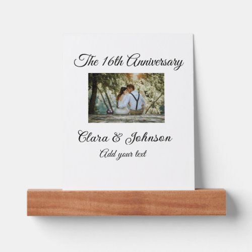 Wedding Anniversary add name year image text coule Picture Ledge