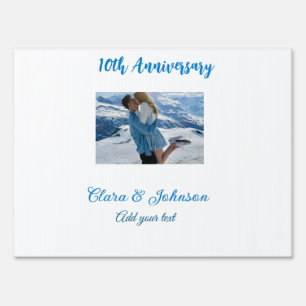 Wedding Anniversary add name year image text coule Sign
