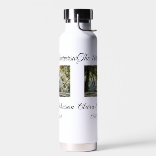 Wedding Anniversary add name year image text coule Water Bottle