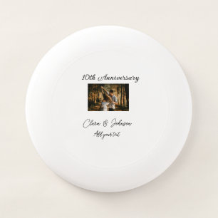 Wedding Anniversary add name year image text coule Wham-O Frisbee